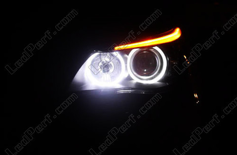 LED-lampor xenon vita för Angel Eyes BMW 5-Serie E60 E61 6000K