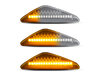 Belysning av sekventiella transparenta LED-blinkers för BMW X5 (E70)