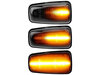 Belysning av dynamiska svarta LED-sidoblinkers för Citroen Berlingo