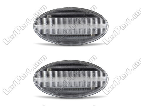 Framvy av sekventiella LED-blinkers för Citroen C1 - Transparent färg