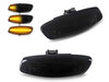 Dynamiska LED-sidoblinkers för Citroen C3 II - Rökfärgad svart version