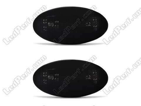 Framvy av dynamiska LED-blinkers för Citroen C3 Picasso - Rökfärgad svart färg