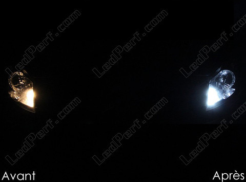 LED parkeringsljus xenon vit Citroen Jumpy före och efter
