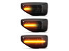 Belysning av dynamiska svarta LED-sidoblinkers för Dacia Duster 2