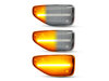 Belysning av sekventiella transparenta LED-blinkers för Dacia Duster 2
