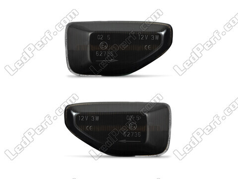 Framvy av dynamiska LED-blinkers för Dacia Logan 2 - Rökfärgad svart färg