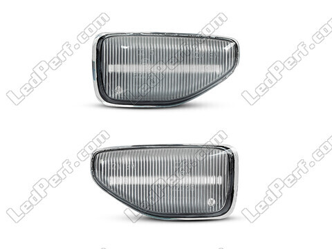 Framvy av sekventiella LED-blinkers för Dacia Sandero 2 - Transparent färg
