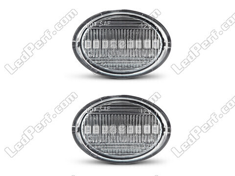 Framvy av sekventiella LED-blinkers för Fiat 500 - Transparent färg