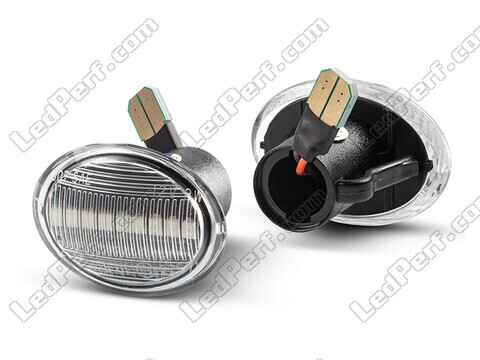 Sidovy av sekventiella LED-blinkers för Fiat 500 - Transparent version