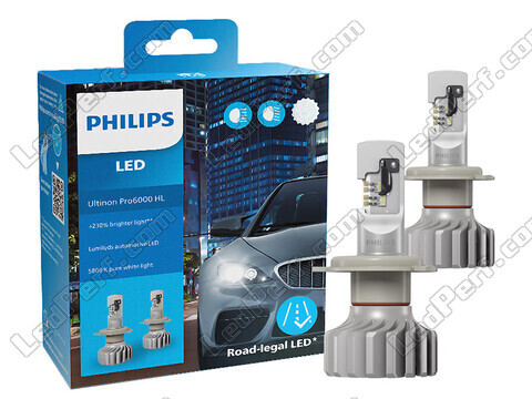 Förpackning LED-lampor Philips för Fiat 500X - Ultinon PRO6000 godkända