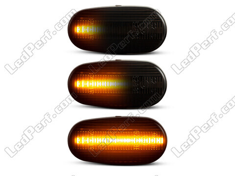 Belysning av dynamiska svarta LED-sidoblinkers för Fiat Bravo 2