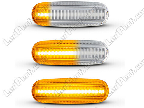 Belysning av sekventiella transparenta LED-blinkers för Fiat Doblo II