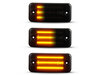 Belysning av dynamiska svarta LED-sidoblinkers för Fiat Ducato III
