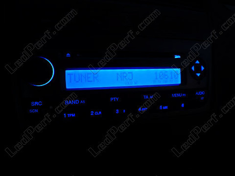 LED-belysning bilradio blå fiat Grande Punto Evo