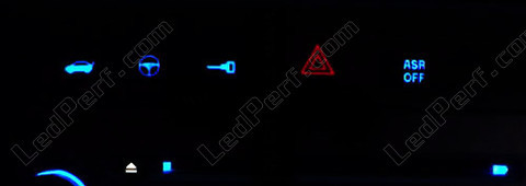 LED-belysning knappar konsol blå fiat Grande Punto Evo