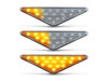 Belysning av sekventiella transparenta LED-blinkers för Ford Focus MK1