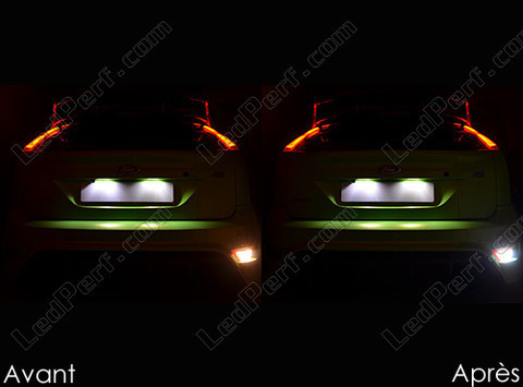 LED Backljus Ford Focus MK2 före och efter