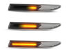 Belysning av dynamiska svarta LED-sidoblinkers för Ford Mondeo MK4