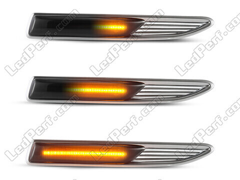 Belysning av dynamiska svarta LED-sidoblinkers för Ford Mondeo MK4