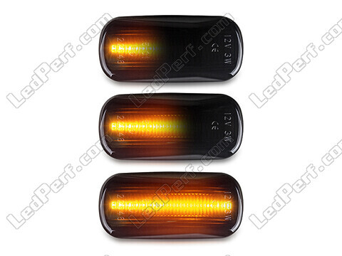 Belysning av dynamiska svarta LED-sidoblinkers för Honda Jazz II