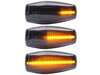 Belysning av dynamiska svarta LED-sidoblinkers för Hyundai Coupe GK3