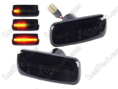 Dynamiska LED-sidoblinkers för Jeep Grand Cherokee III (wk) - Rökfärgad svart version