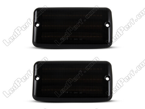 Framvy av dynamiska LED-blinkers för Jeep Wrangler II (TJ) - Rökfärgad svart färg