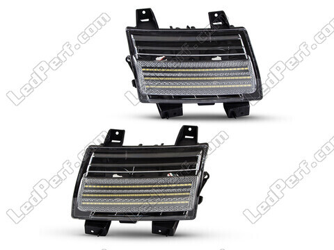 Framvy av sekventiella LED-blinkers för Jeep  Wrangler IV (JL) - Transparent färg