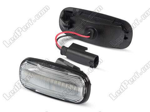 Sidovy av sekventiella LED-blinkers för Land Rover Defender - Transparent version