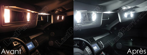 LED-lampa sminkspeglar solskydd Land Rover Range Rover Evoque