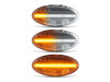 Belysning av sekventiella transparenta LED-blinkers för Mazda 2 phase 2