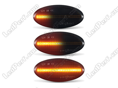 Belysning av dynamiska svarta LED-sidoblinkers för Mazda 2 phase 2