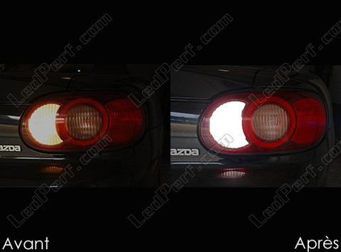 LED-lampa Backljus Mazda MX 5 Fas 2 före och efter