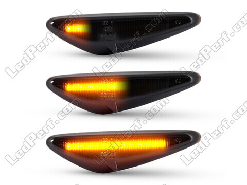 Belysning av dynamiska svarta LED-sidoblinkers för Mazda MX-5 phase 4
