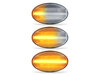 Belysning av sekventiella transparenta LED-blinkers för Mercedes Viano (W639)