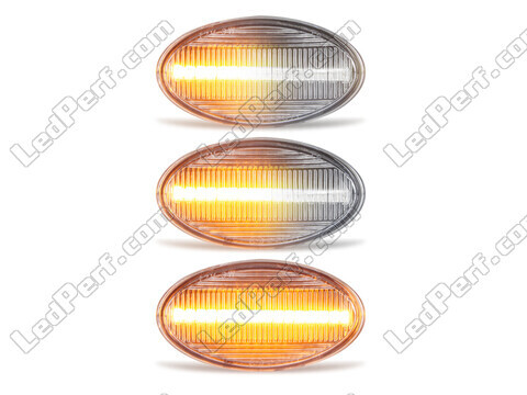 Belysning av sekventiella transparenta LED-blinkers för Mini Cabriolet II (R52)