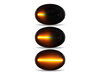 Belysning av dynamiska svarta LED-sidoblinkers för Mini Cabriolet III (R57)