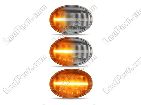Belysning av sekventiella transparenta LED-blinkers för Mini Cabriolet III (R57)