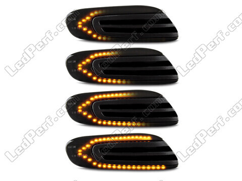 Belysning av dynamiska svarta LED-sidoblinkers för Mini Cabriolet IV (F57)