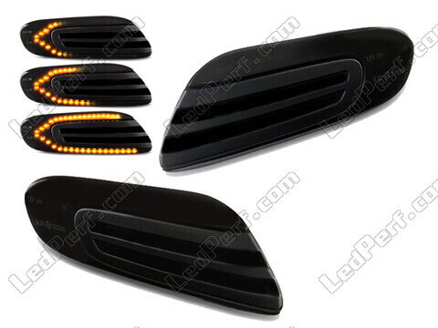 Dynamiska LED-sidoblinkers för Mini Cabriolet IV (F57) - Rökfärgad svart version