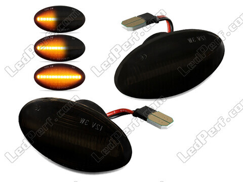 Dynamiska LED-sidoblinkers för Mini Cooper II (R50 / R53) - Rökfärgad svart version