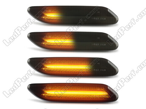 Belysning av dynamiska svarta LED-sidoblinkers för Mini Countryman (R60)