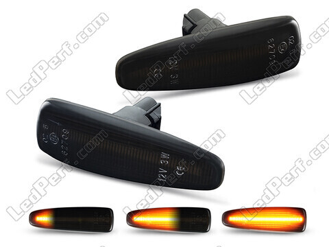 Dynamiska LED-sidoblinkers för Mitsubishi Lancer X - Rökfärgad svart version
