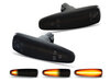 Dynamiska LED-sidoblinkers för Mitsubishi Pajero IV - Rökfärgad svart version
