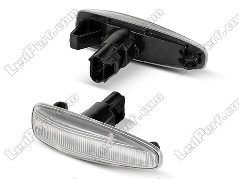 Sidovy av sekventiella LED-blinkers för Mitsubishi Pajero IV - Transparent version