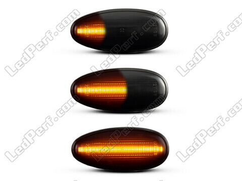 Belysning av dynamiska svarta LED-sidoblinkers för Mitsubishi Pajero sport 1