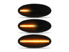 Belysning av dynamiska svarta LED-sidoblinkers för Nissan Cube