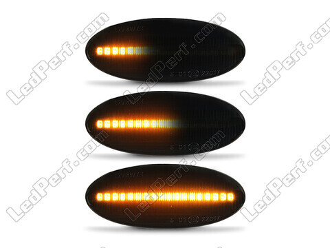 Belysning av dynamiska svarta LED-sidoblinkers för Nissan Cube