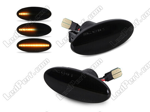 Dynamiska LED-sidoblinkers för Nissan Micra IV - Rökfärgad svart version