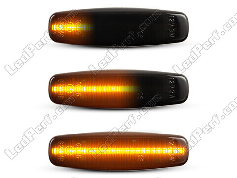 Belysning av dynamiska svarta LED-sidoblinkers för Nissan Murano II